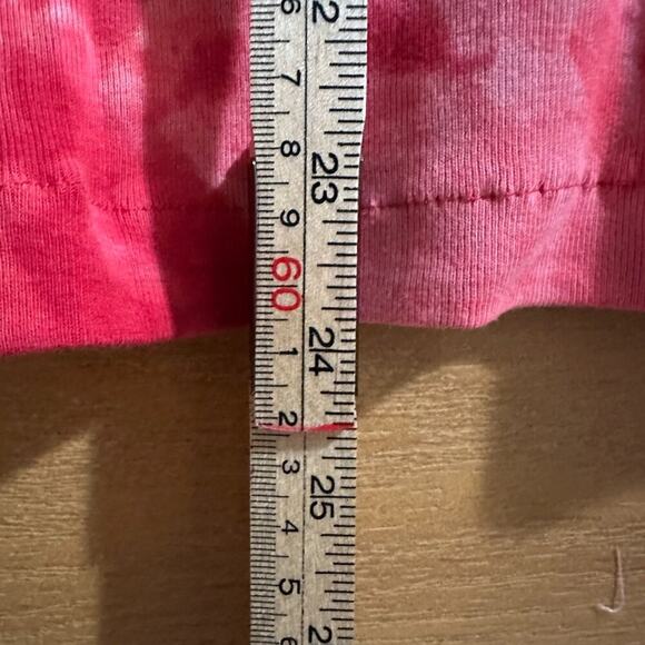 Rebel Harley Hysteric Affliction Pink Tye-Dye V-Neck Embellishment Front & Back - Picture 9 of 9